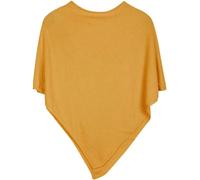 styleBREAKER Suave Poncho de Punto Fino Monocolor, Cuello Redondo, señora 08010042, Color:Amarillo