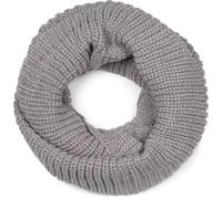 styleBREAKER Unisex bufanda tubular de punto fino liso | Suave bufanda tubular elástica de invierno con aspecto de canalé fino | Bufanda tubular de punto cálido para mujeres y hombres, Gris-claro