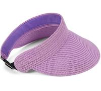 styleBREAKER Visera de Papel con Banda elástica y Cierre de Gancho, Sombrero de Sol Transpirable para Mujer, Visor monocromático, protección Solar Ligera y cómoda, Lila
