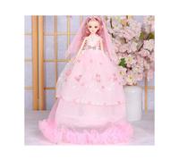 (StyleC) Muñeca Barbie Deluxe Set de regalo 50cm TPR Gasa Muñeca de boda Princesa Niñas para juguete