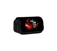 (StyleC)Organizador de lápices dobles capas temático Venom con compartimentos múltiples