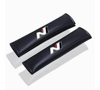 Stylecart 2 Piezas Coche Fibra de Carbon Asiento Cinturón Proteccion Cubiertas, para Hyu-ndai N N Line Tucson Kona Sonata i30 i20 Almohadilla Cinturon Coche Transpirable Protectoras Hombreras,A