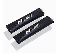 Stylecart 2 Piezas Coche Fibra de Carbon Asiento Cinturón Proteccion Cubiertas, para Hyu-ndai N N Line Tucson Kona Sonata i30 i20 Almohadilla Cinturon Coche Transpirable Protectoras Hombreras,B