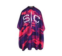 STYLECRAFT Capa de peluquería | Capa barbero corte pelo | Multicolor | Cierre Ajustable | Antiestática y Resistente al Agua | Poliéster 100% | Secado Rápido | 146 x 140 cm, Talla única