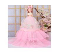 (StyleE) Muñeca Barbie Deluxe Set de regalo 50cm TPR Gasa Muñeca de boda Princesa Niñas para juguete