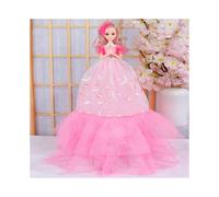 (StyleH) Muñeca Barbie Deluxe Set de regalo 50cm TPR Gasa Muñeca de boda Princesa Niñas Para Juguete