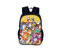 (StyleO)Mochila infantil Cuphead dibujos animados con amplio diseño para tiempo de juego escolar y