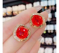 Styles Needle Zircon Crystal Button Circle Pearl Earring Accessories Fine Jewelr High-End Earrings