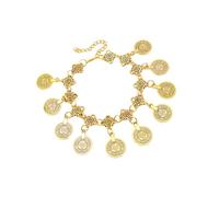 Styles - Tobillera con borlas de moneda, longitud ajustable, cadena de pie hecha a mano, joyería tribal para mujeres y niñas, pulsera de moda