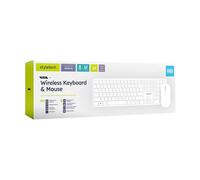 Styletech Paquete de teclado y mouse inalámbricos, color blanco