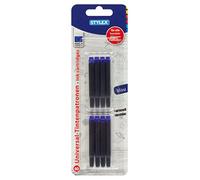 Stylex 23014 - Cartuchos de tinta universales (70 x 7 x 7 mm, 8 unidades), color azul real