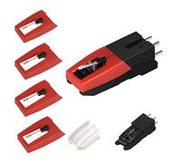 Stylineedle - Juego de 5 Agujas para Tocadiscos con 1 Cartucho de Fonógrafo LP, Aguja de Repuesto para Tocadiscos