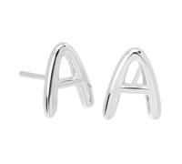 Stylish Alphabet 'a' Stud Earrings Sterling Pierced Jewelry Unique Initial Earring Set