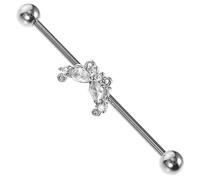 Stylish Boho Industrial Jewelry Stainless Steel Barbell Earrings Women's Body Piercing Elegant