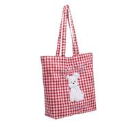 Stylish Canvas Shoulder Bag with Dog Decoration Handbag Large Capacity Underarm For Commuting and Casual Travel Canvas For Work and Travel