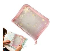 Stylish Card Binder - A5 Star Pocket for Anime Fans | PVC with Clear Waterproof Cover, 20 Replaceable 4-Compartment Pages, Storage Album Organizer, Home School Office Collectors