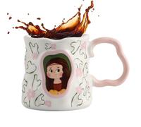 Stylish Ceramic Mug - Kitchen Novelty Mugs | 14x9.3x8.5cm Hot Chocolate Mugs with Comfort Handle, Drinking Mug for Afternoon Tea, Drinking Cup, Decorative Cup for Home Office, Travel Camping