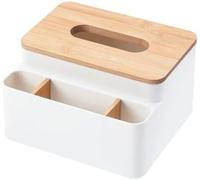 Stylish Compartmentalised Tissue Box Cover For Living Room Tabletop Home Décor