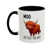 Stylish Cow Mug, Funny Cup, Coffee with Heat-Resistant Feature, 11oz Ceramic for Drinking Glass, Novelty Cup with Modern Print, Home Mug for Women and Men Coworkers Use