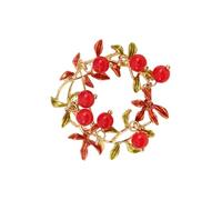 Stylish Cranberry Kirsite Brooch Lightweight Pin For Everyday Elegance & Special Occasions Lightweight Alloy Brooch