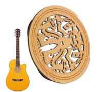 Stylish Design Guitar Soundhole Cover, Decorative Soundhole Cover, Feedback Guitar Soundhole Cover, Lightweight Guitar Parts for Guitars, Musical Play, Romantic Dates, Wood Color