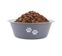 Stylish Dog Bowl - Stainless Steel Printed Pet Dish, Non-Slip Food And Water Bowl For Indoor Cats And Dogs, Perfect For Mealtime Stainless Steel Pet Dish Bowl - Stylish Dog Bowl With Printed Design, N