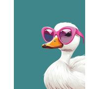 Stylish Duck Notebook: 110 Blank Pages | Cute & Sassy Sketchbook for Girls , Trend & Duck Lovers