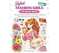Stylish Fashion Girls: Cute & Trendy Outfit Designs with Beautiful Flowers | Relaxing Modern Fashion Coloring Pages for Tween Girls