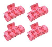 Stylish Heart Pattern Hair Clips, Acrylic Hair Claw Clips, Lightweight Sturdy Large, Versatile Decorative Cute, Non Slip Rectangle Jaw Pin for Thick, Women, 8x4cm