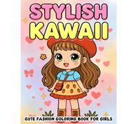 Stylish Kawaii: Cute Fashion Coloring Book for Girls, Trendy Outfits & Adorable Accessories - 40 Fun and Easy Fashion Designs for Girls