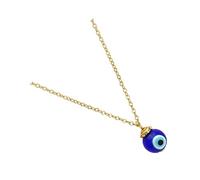 Stylish Neck Chain Blue Devil Eye Key Pendant Layered Necklace for Women