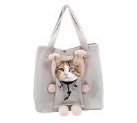 Stylish Pet Carrier - Canvas Pouch for Travel Grooming | Soft Breathable Build with Letter Style, Lightweight 350g, Compact 34x15x35cm Size, Comfortable Dog Cat Carry Bag for Vet Visit Car