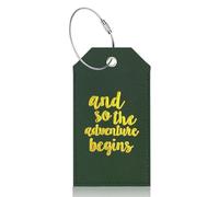 Stylish Pink Leather Luggage Labels with Full Back Privacy Cover Steel Loops For Airport Boarding and Travel Suitcase Identifier