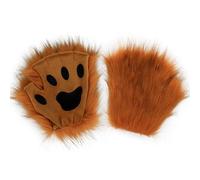 Stylish Plush Cat Paws Gloves Soft Faux Fursuit Cosplay Accessory Unisex Multi Color Fashionable Cosplay Handwear Accessories