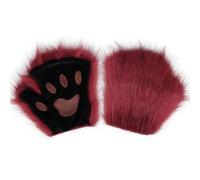 Stylish Plush Cat Paws Gloves Soft Faux Fursuit Cosplay Accessory Unisex Multi Color Fashionable Cosplay Handwear Accessories