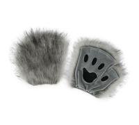 Stylish Plush Cat Paws Gloves Soft Faux Fursuit Cosplay Accessory Unisex Multi Color Fashionable Cosplay Handwear Accessories