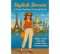 Stylish streets: A travel fashion coloring book