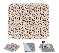 Stylish, Super Absorbent & Reusable for a Cleaner Home, Washable and Reusable Pee Pads for Dogs, 4-Layer Leak-Proof Non-Slip Design, for Indoors, Playpen, Crate, Potty Training (Brown-A,Large)