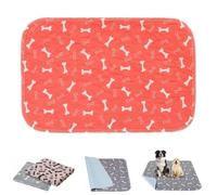 Stylish, Super Absorbent & Reusable for a Cleaner Home, Washable and Reusable Pee Pads for Dogs, 4-Layer Leak-Proof Non-Slip Design, for Indoors, Playpen, Crate, Potty Training (Red,X Small)