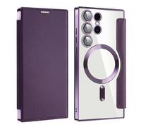 Stylistory Phone Case for Samsung Galaxy A26 5G Phone Case Dual Layer Protective Heavy Duty Cell Phone Cover Magnetic Closure for Samsung S22/23/24/25 Ultra (Purple,For SamsungS25plus)