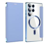 Stylistory Phone Case for Samsung Galaxy A26 5G Phone Case Dual Layer Protective Heavy Duty Cell Phone Cover Magnetic Closure for Samsung S22/23/24/25 Ultra (Blue,For SamsungS22plus)