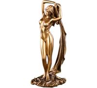 Stylitzy Estatua de Resina de la Diosa del Yoga, Escultura Femenina, Adornos de Mesa, decoración estética para Sala de Estar, Comedor, Escritorio, Regalo de inauguración de la casa, Bronce