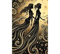 Stylized Gemini The Celestial Twins Journal: a LINED notebook for self-expression