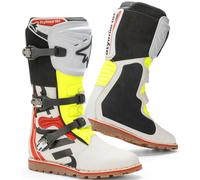 Stylmartin Impact Pro.2 Botas de motocross impermeables, Negro/Blanco/Rojo/Amarillo, Talla 42