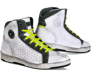 Stylmartin Sector Zapatos de motocicleta, Blanco/Negro, Talla 41