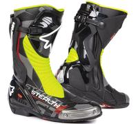 Stylmartin Stealth Evo Air Botas de moto, negro-amarillo, tamaño 43 para Hombres