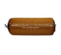 Stylo Culture Funda de cojín decorativa india de brocado, color amarillo mostaza, dorado, floral, jacquard, de seda, funda de almohada cilíndrica Diwan - (76x38 cm),1 pieza (solo funda)