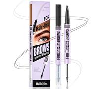 Stylo de Cejas con Punta Ultra Preciso - 4 Microdientes para Efecto Microblading 3D Natural - Fijación Impermeable 24 Horas (#5 Negro)