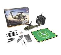 Stylomira Helicóptero K170 UH-60L RC, 2.4G 4CH Motor sin escobillas Helicóptero militar con giroscopio de 6 ejes, modelo de escala realista para adultos aficionados (batería RTF/3)