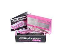 Stylophone Rosa - Sintetizador electrónico de bolsillo original - Edición especial | Instrumento musical sintetizador | Teclado sintetizador | Instrumento Stylophone